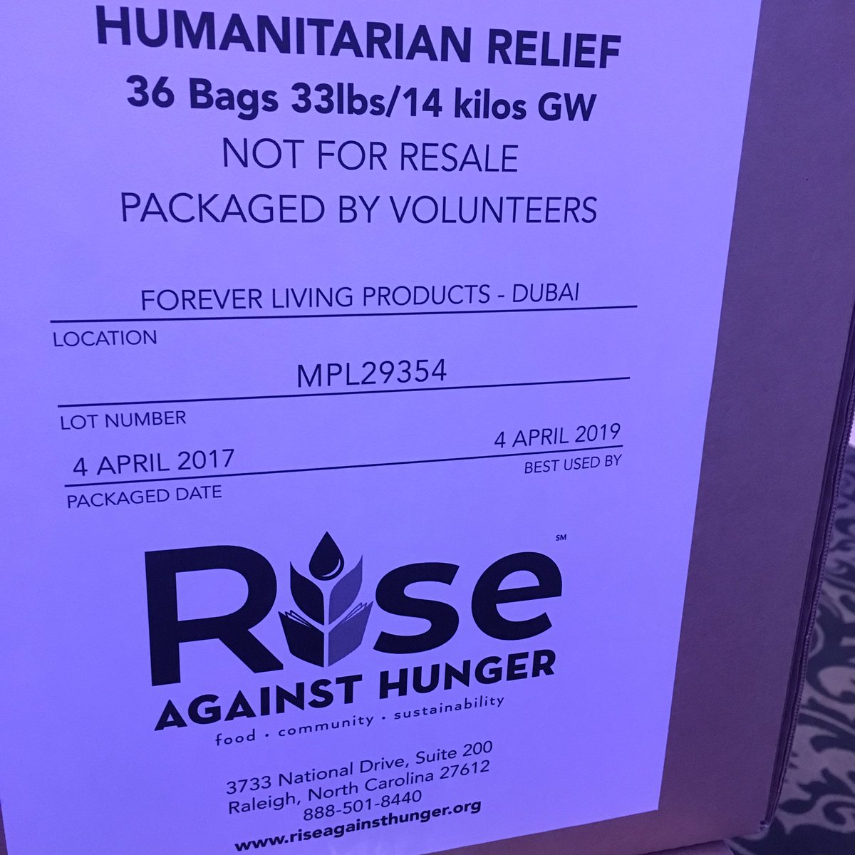 ForeverGlobalHQ's tweet photo. We hit 125K meals! Wow! Keep up the great work! #FOREVERPROUD #FGR17 https://t.co/Xqbg2YFTKD