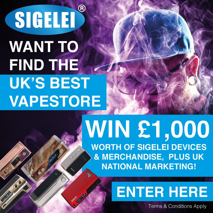 Here's the link to register your VAPESHOP for over £1,000 worth of Sigelei goodies! sigelei.uk.com/vapeshop-compe…