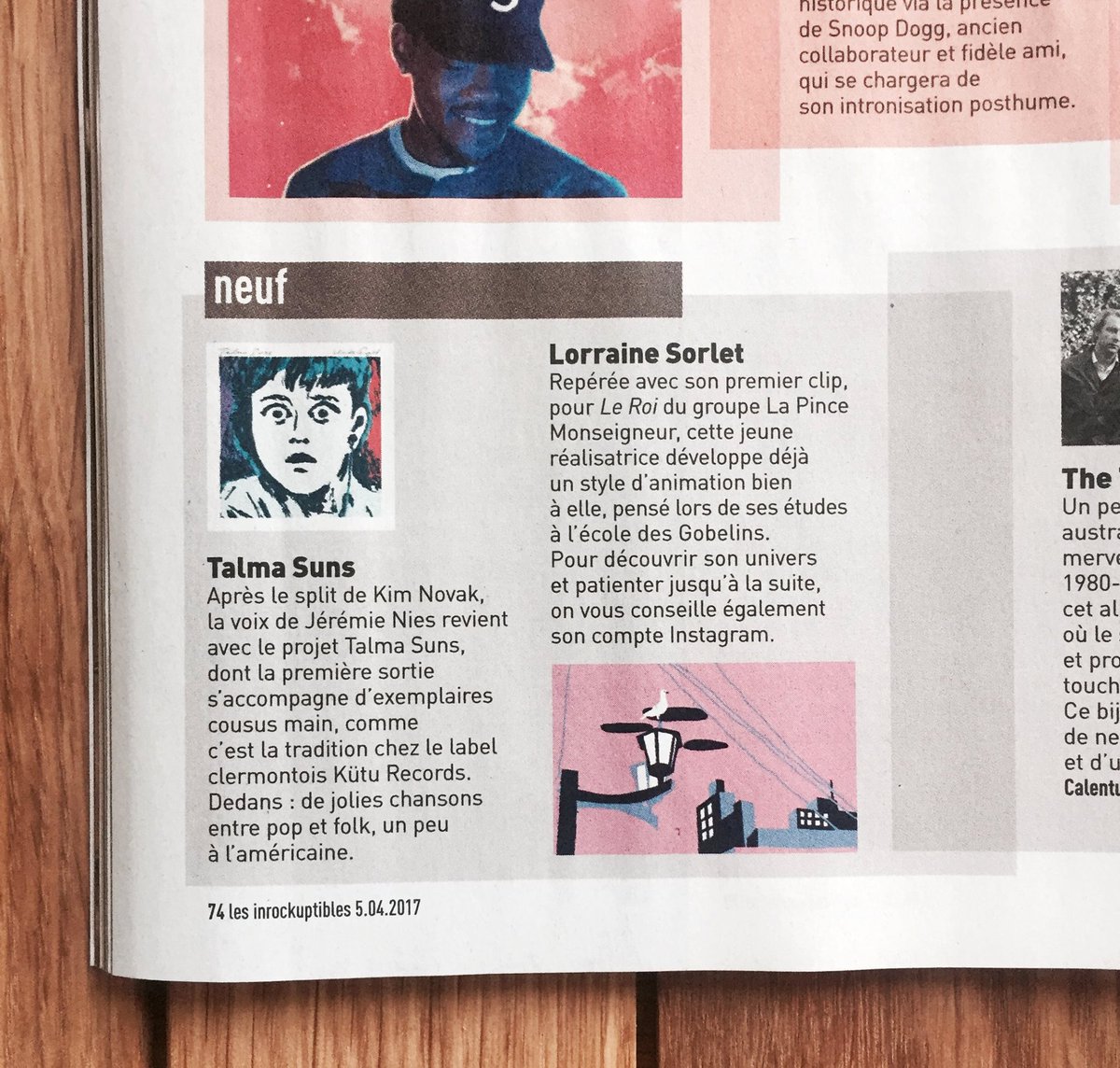KoyaRecords's tweet photo. @lesinrocks parle du Roi dans leur édition de cette semaine ! 🎉🎉🎉

#LorraineSorlet #LesInrocks #KoyaRecords #LeRoi https://t.co/reN7RjGV0s