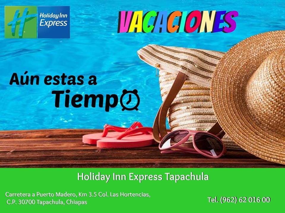 ¡Se acercan las Vacaciones! 
Diviértete a lo grande en nuestra alberca. #HolidayInnExpressTapachula