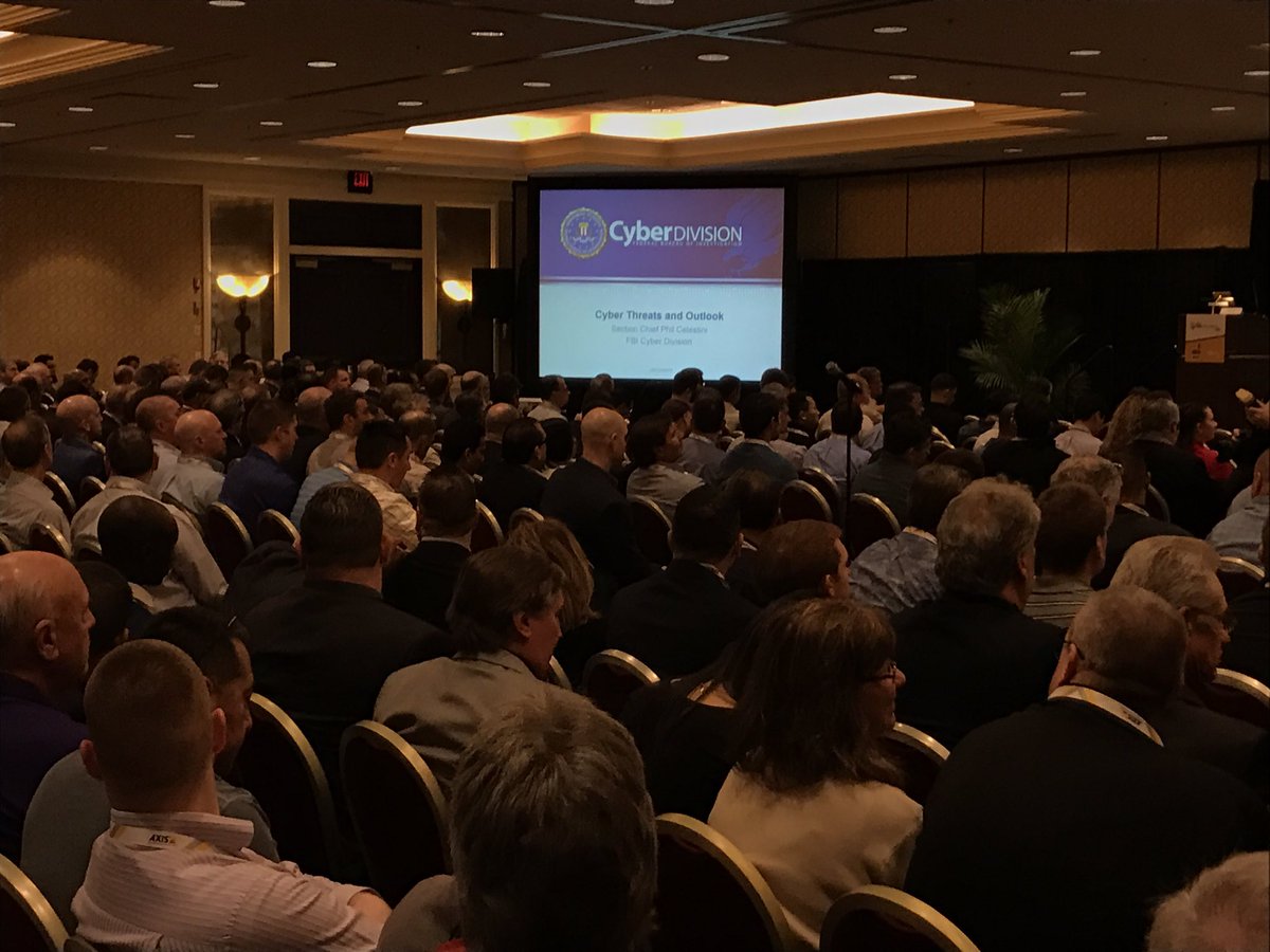 Defendify's tweet image. Packed house for the keynote #cybersecurity #iscw17