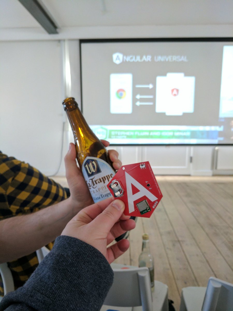 At <a href="/ngCopenhagen/">ngCopenhagen</a> #ngconf2017 (ext) - with <a href="/kennethrohde/">KΞNNETH ・ ケニチ</a> and <a href="/ngbeacon/">ng-beacon</a>  - missing <a href="/UriShaked/">Uri Shaked</a> who is at the main event 🦄😱