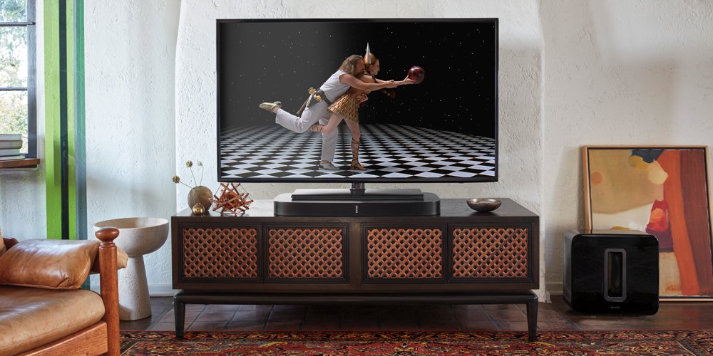 Sonos's tweet image. The all new PLAYBASE. It really ties the room together. Available now. bit.ly/2o3qmVi #listenbetter