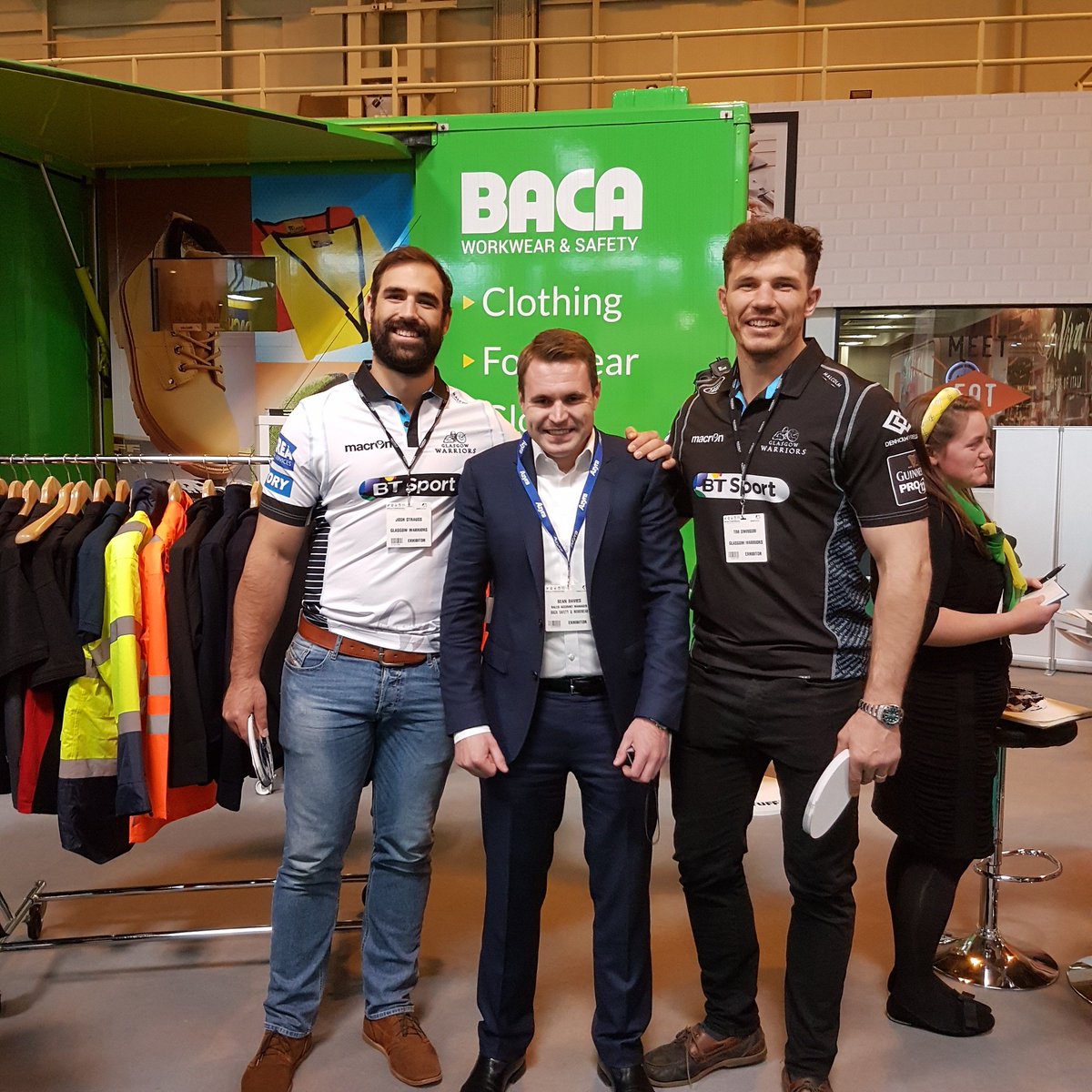 bacaworkwear's tweet photo. Thanks for visiting us guys @GlasgowWarriors @multimodal Great time at the show this year, see us on stand 7090 #safety #multimodal2017 https://t.co/wgofASnD7K