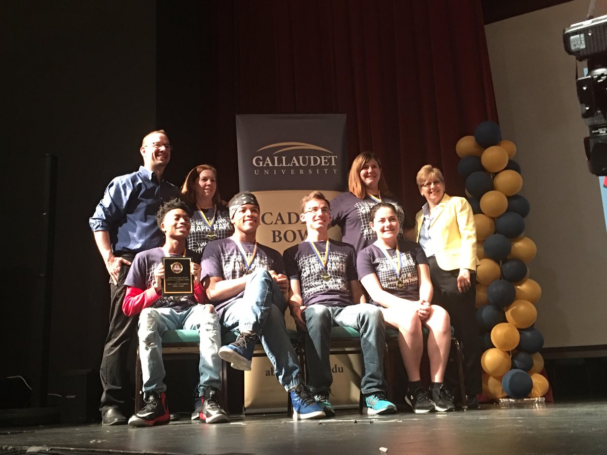 MLSDSuper's tweet photo. Congrats -MLHS Deaf Academic Bowl Team Quarterfinalists &amp; Sportsmanship Award Recipients of the 2017 National Academic Bowl Championship! https://t.co/amSZDE9hcI