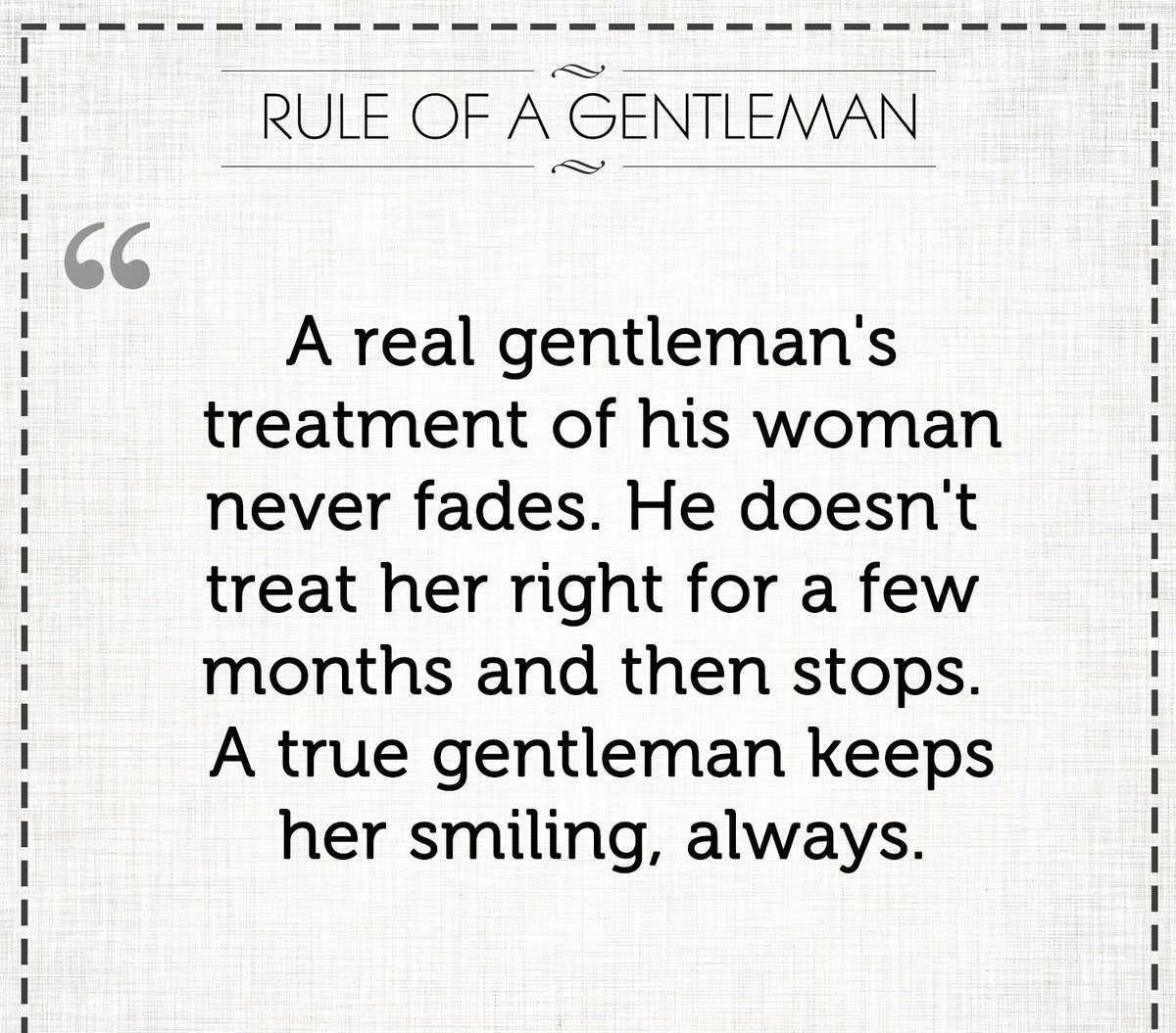 A Real Gentleman...