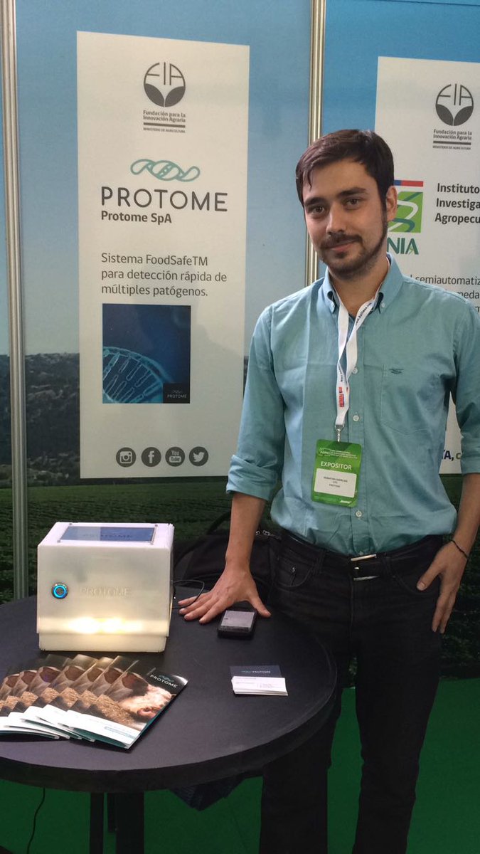 FIA_Chile's tweet image. Sebastián Geerling, con prototipo SafeFood &quot;hemos tenido acompañamiento de FIA para detectar en terreno bacterias y patógenos&quot;. En @IFTagro