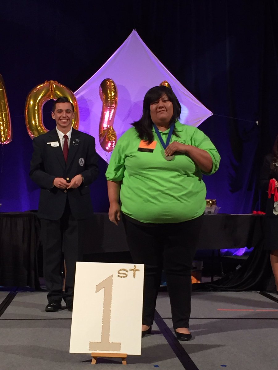 PTCpninstructor's tweet photo. Adrienne Bond 1st place in Home Health Aide at HOSA SLC @pontotoctech https://t.co/AdA1Ok4afL