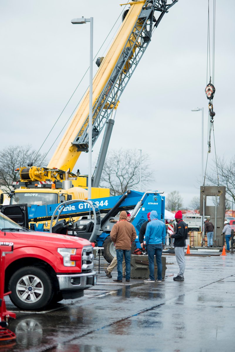 pittstate's tweet photo. Rain or shine ... our School of Construction Expo is a go!  #GorillaTech https://t.co/varK9pBL4O