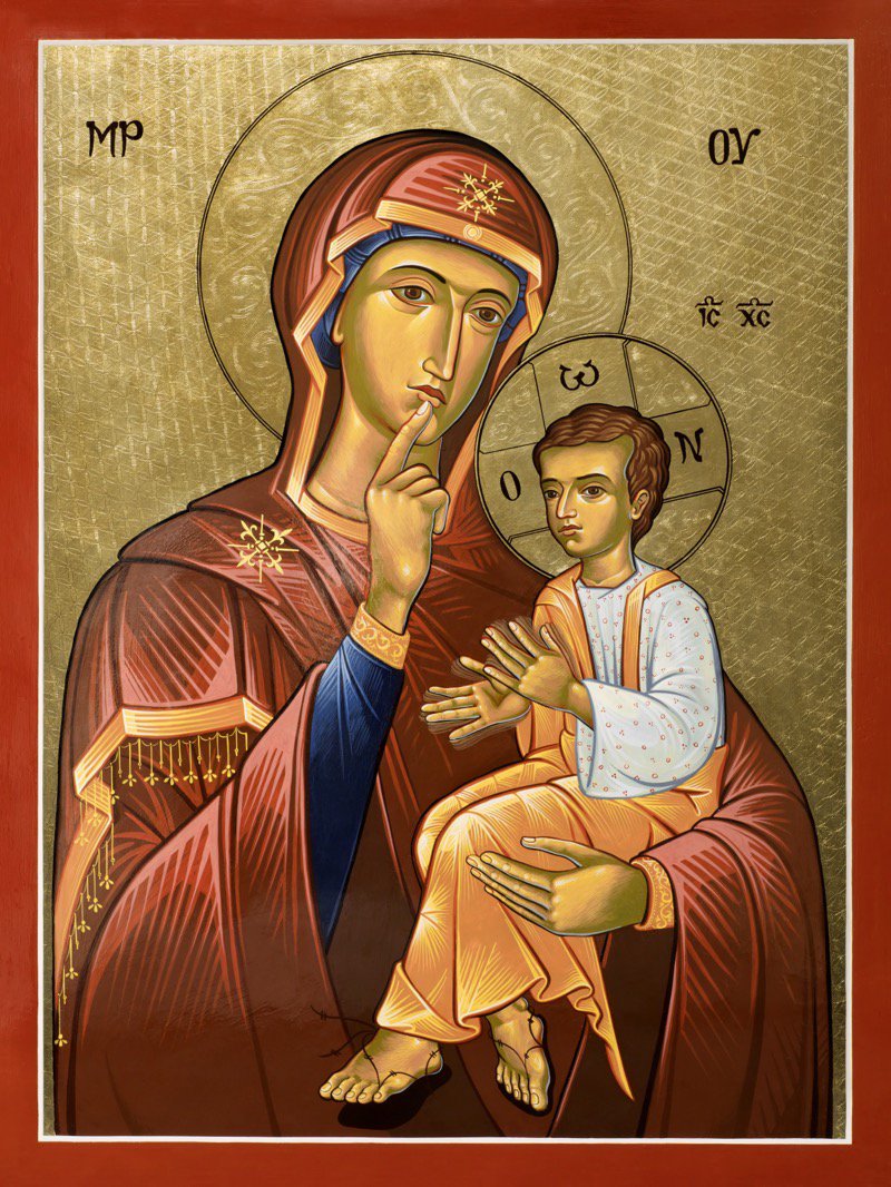 VIRGEN DEL SILENCIO  CON NIÑO JESÚS SIGNANDO - taller-mhega.es/virgen-del-sil…