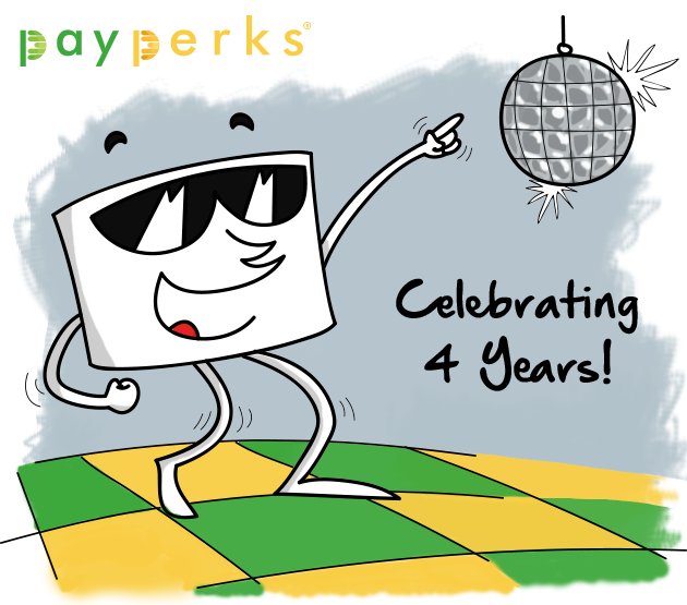 It's been a wild 4 years, PayPerksians! Thanks for learning, earning, and winning with us. Check your email next week for a birthday treat!