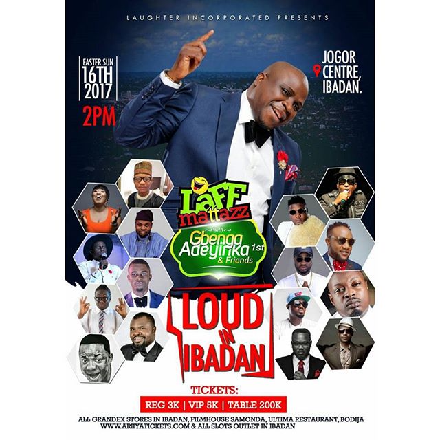 connectIBADAN's tweet photo. 7. Get Tickets for #Laffmattazz2017IB at Filmhouse Cinemas Samonda. Also Available at Grandex Bodija &amp; Palms Mall, SOLAT Telecoms, Ultima https://t.co/ewyJg9qHUg