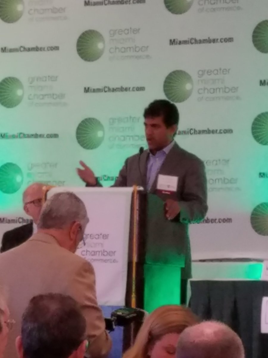 sabreujr's tweet photo. At @MiamiChamber Trustee Luncheon listening to a visionary #healthcare leader Dr. Narendra Kini  of @MCHFoundation https://t.co/77P7yFimtI