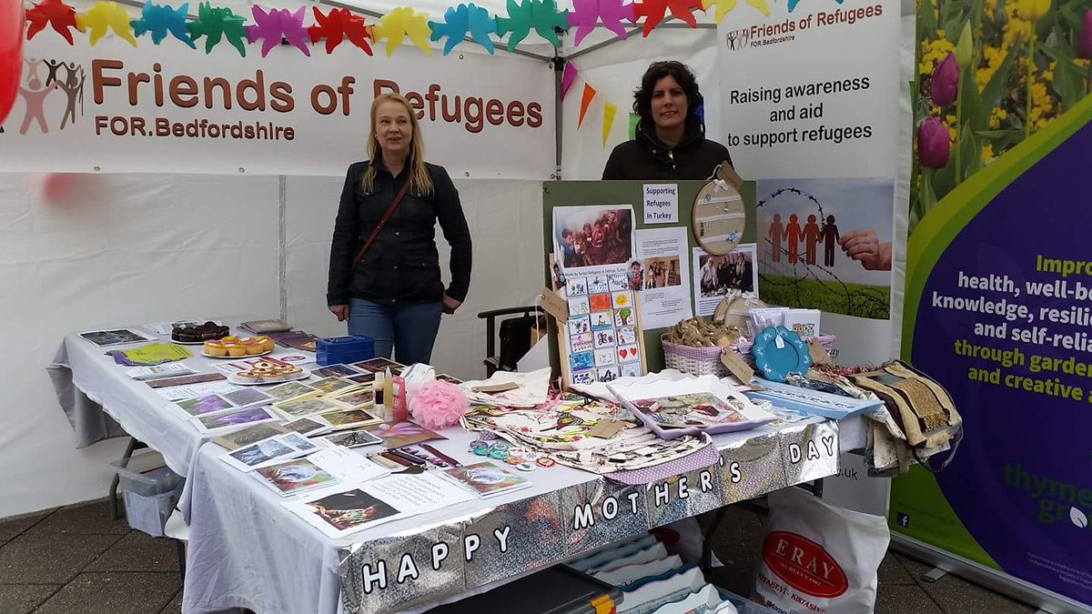 FriendRefugees's tweet image. This Saturday, 8th April, we will be at the @BedfordHandmade #market.
Do come and see us, chat and part with your pennies - or pounds