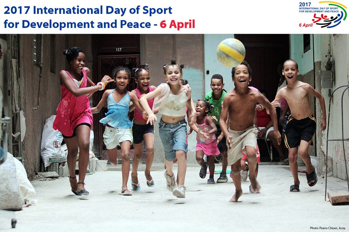 UN's tweet image. Thursday is Intl Day of Sport for Development &amp;amp; Peace –
#WePlayTogether. Follow @unosdp &amp;amp; see: un.org/en/events/spor… #IDSDP2017