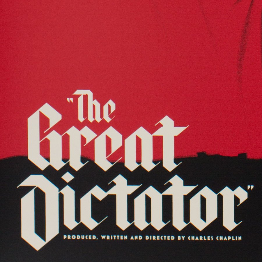 vgkids's tweet photo. .@jericksonartist's Great Dictator that we printed, part of @NautilusAP's Chaplin print release with @BottleneckNYC. https://t.co/rgWliwNWR3 https://t.co/wMEzsM1bH3
