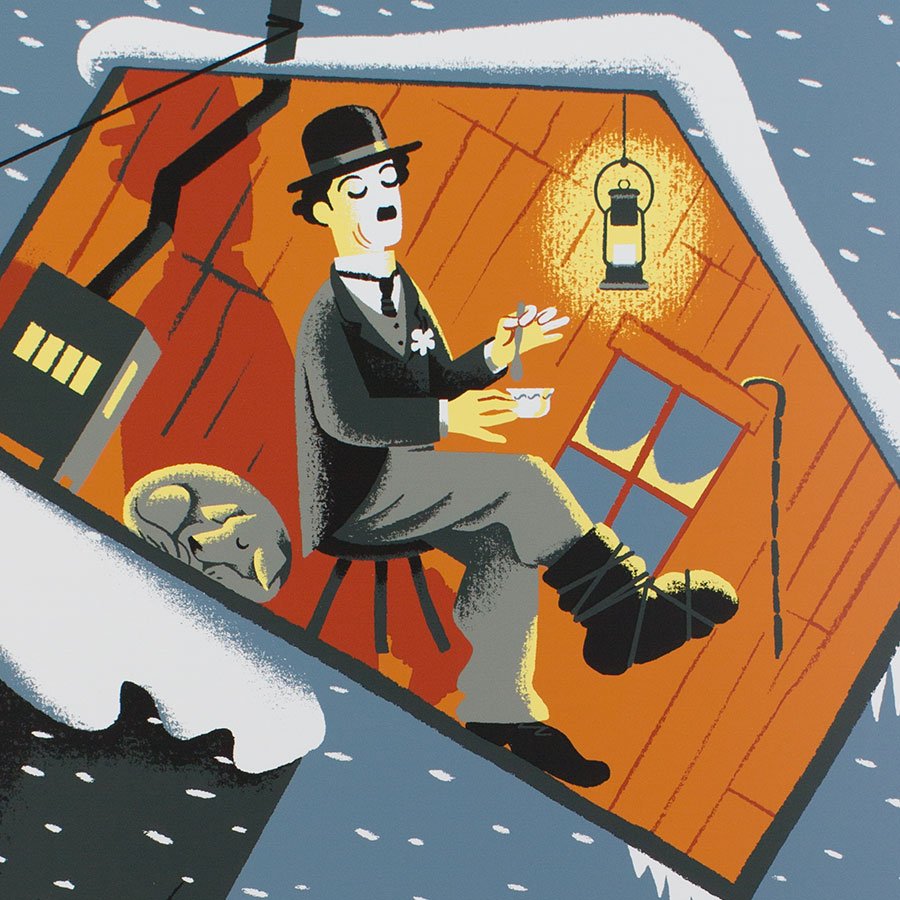 vgkids's tweet photo. .@merveille_david's Gold Rush print we screened, part of @nautilusAP's Chaplin series w / @BottleneckNYC. https://t.co/up9NWvFhjc https://t.co/csWzWI0KZ0