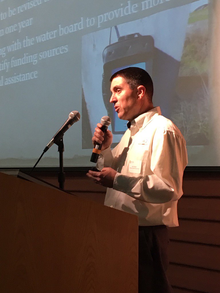 SCE_Business's tweet photo. Paul Sousa, WUD Rep provides update on water & air quality issues and regulations for dairies #dairyworkshop Tulare. https://t.co/Av7eh0F7kO