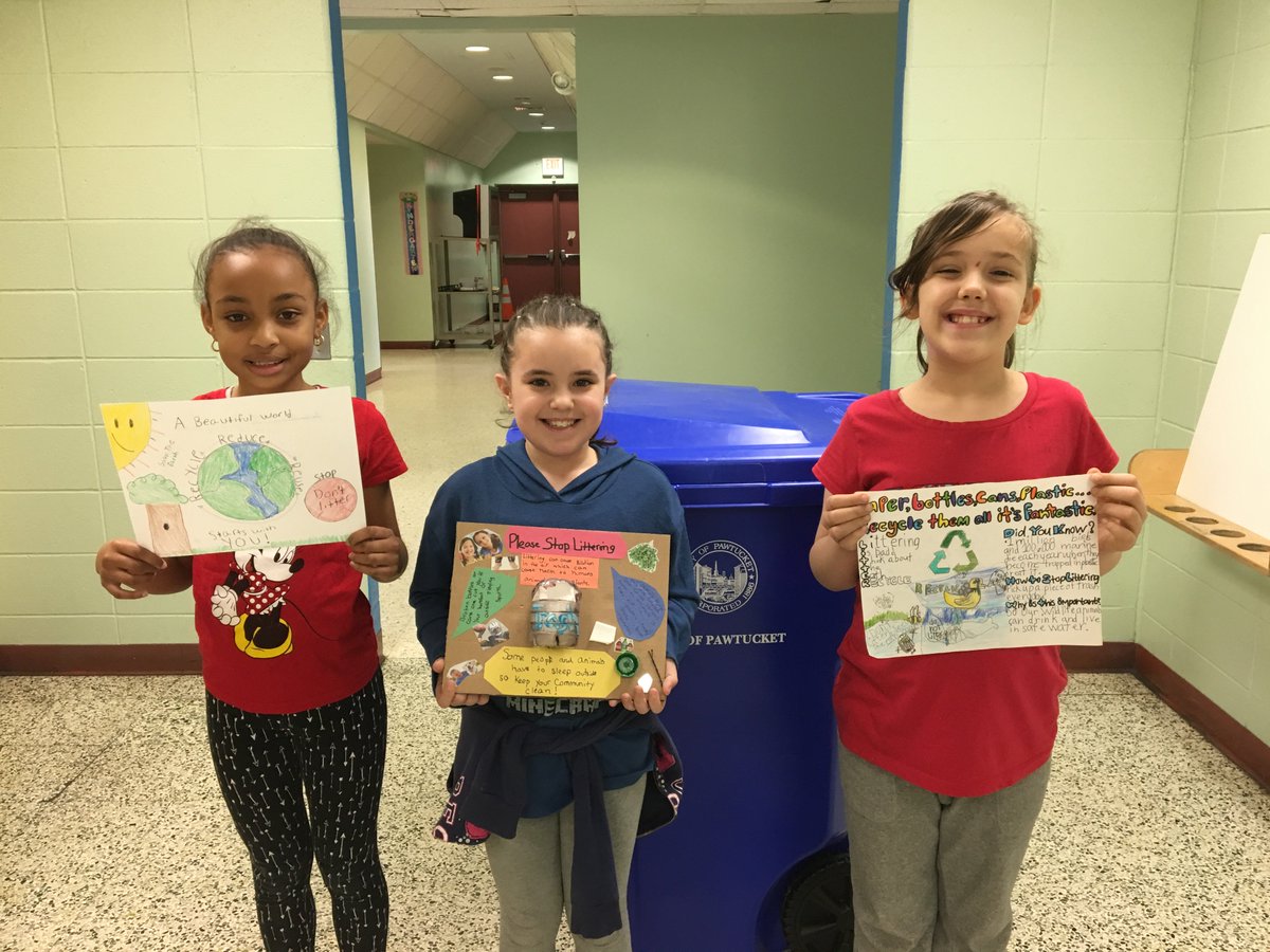 a colorful sample of our 3rd grade students Don't Litter Poster contest entries!