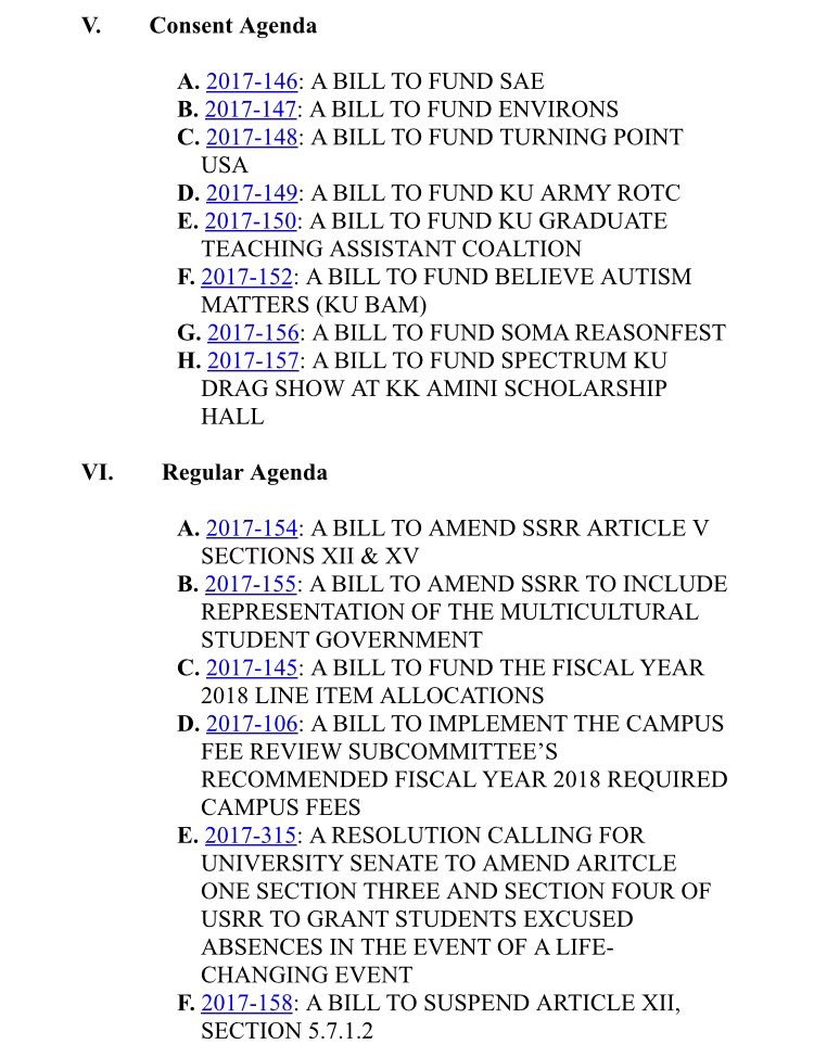 TONIGHT:

6-7pm: Concealed Carry Information Session
7pm: Full Senate begins

All are welcome!