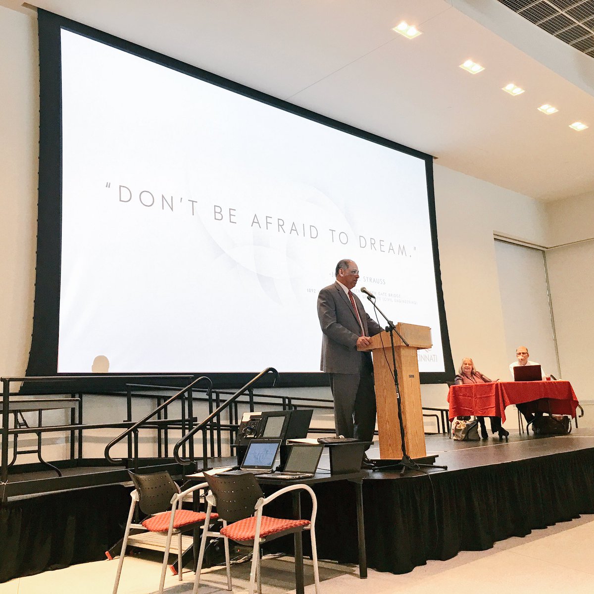 My first all-university faculty meeting. A special thanks to Dr. Sally Moomaw and  <a href="/UCfacultysenate/">UC FacultySenate</a> for allowing me to speak today.