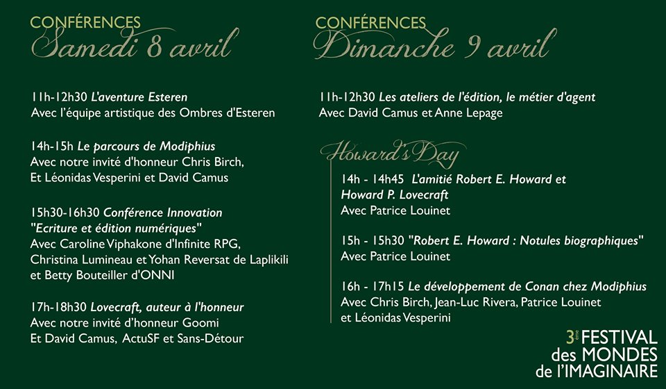 AteliersMoody's tweet photo. #CONFERENCE Le programme du Festival des Mondes de l'Imaginaire 2017 pour ce week-end dévoilé ! https://t.co/VkzmZAw8yd #FMI2017 #Montrouge https://t.co/NTD3rge7VE