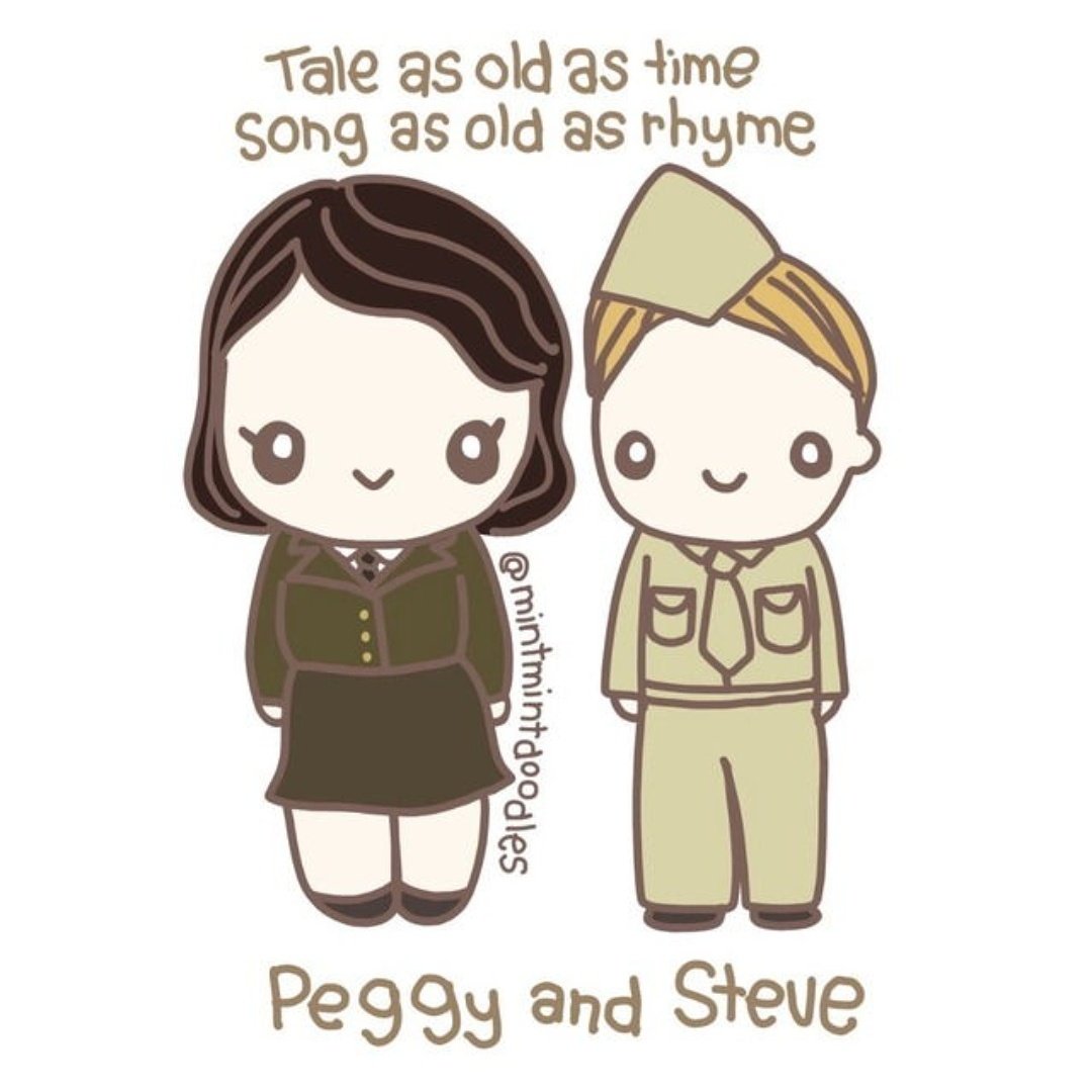 Steggy art because it\s Hayley Atwell\s birthday today. Happy Birthday, Hayley!!! 