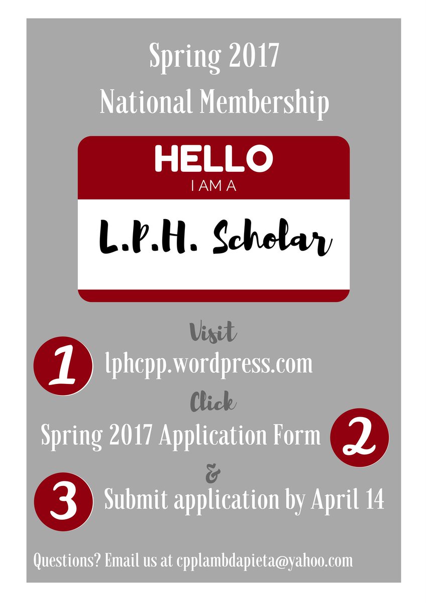 LPHCPP's tweet image. 🗣 ATTN: @COM_CPP! If you are interested in joining LPH for Spring 2017, applications are now open on our website ➡️ bit.ly/2oENLgJ