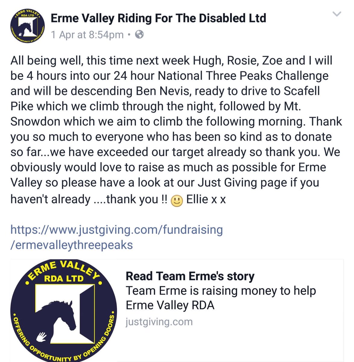 PVHaltonOBE's tweet image. In 3 dys will be heading down Ben Nevis with #3PeaksChallenge RDA team. Weather forecast perfect. Will see SR at top of Scafell Pike Sun am