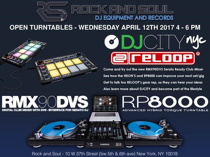 Check out <a href="/ReloopDJ/">Reloop DJ</a> at <a href="/DJRockandSoul/">Rock and Soul</a> in NYC on April 12! 
#djlife #djcitynyc #djcity