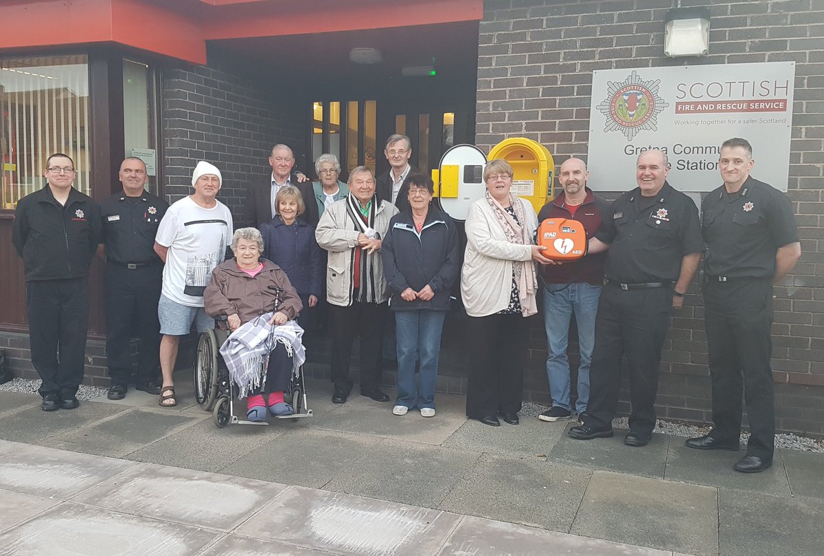 scotfire_DG's tweet photo. Excellent outcome following community partnership with Gretna TARA. A new community defibrillator available for all. https://t.co/GNJiXlq0xJ