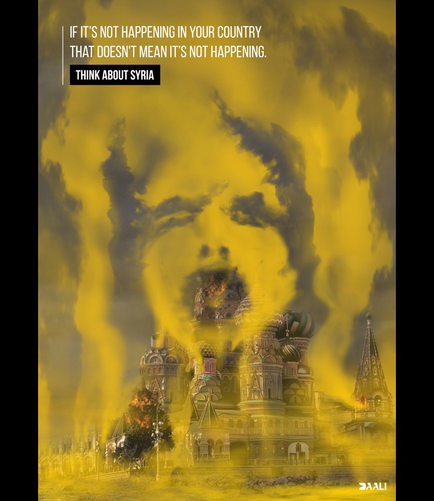 DAALIantiwar's tweet photo. #Chemical_Attack #Think_About_Syria #Chemical_Weapons #DAALI #Antiwar_posters #Antiwar_Artist #Syria #syriaposters #Anonymous_artist https://t.co/uN4L4k0KKY