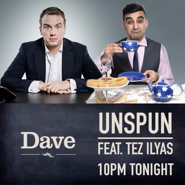 KingGeorgesHall's tweet photo. TONIGHT on @davechannel at 10pm! #UNSPUN w/ @mattforde @tezilyas #comedy #onDave #ProudBlackburn https://t.co/Ji5f8B5tcq