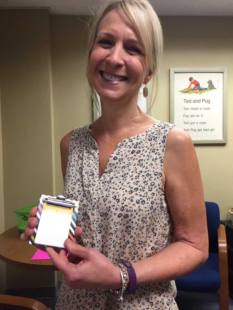 <a href="/BennettBears/">Bennett Bears</a> teachers were challenged to bring a TINY notebook to their EOY conferences. #bearshine #literalrulefollowers #ttess