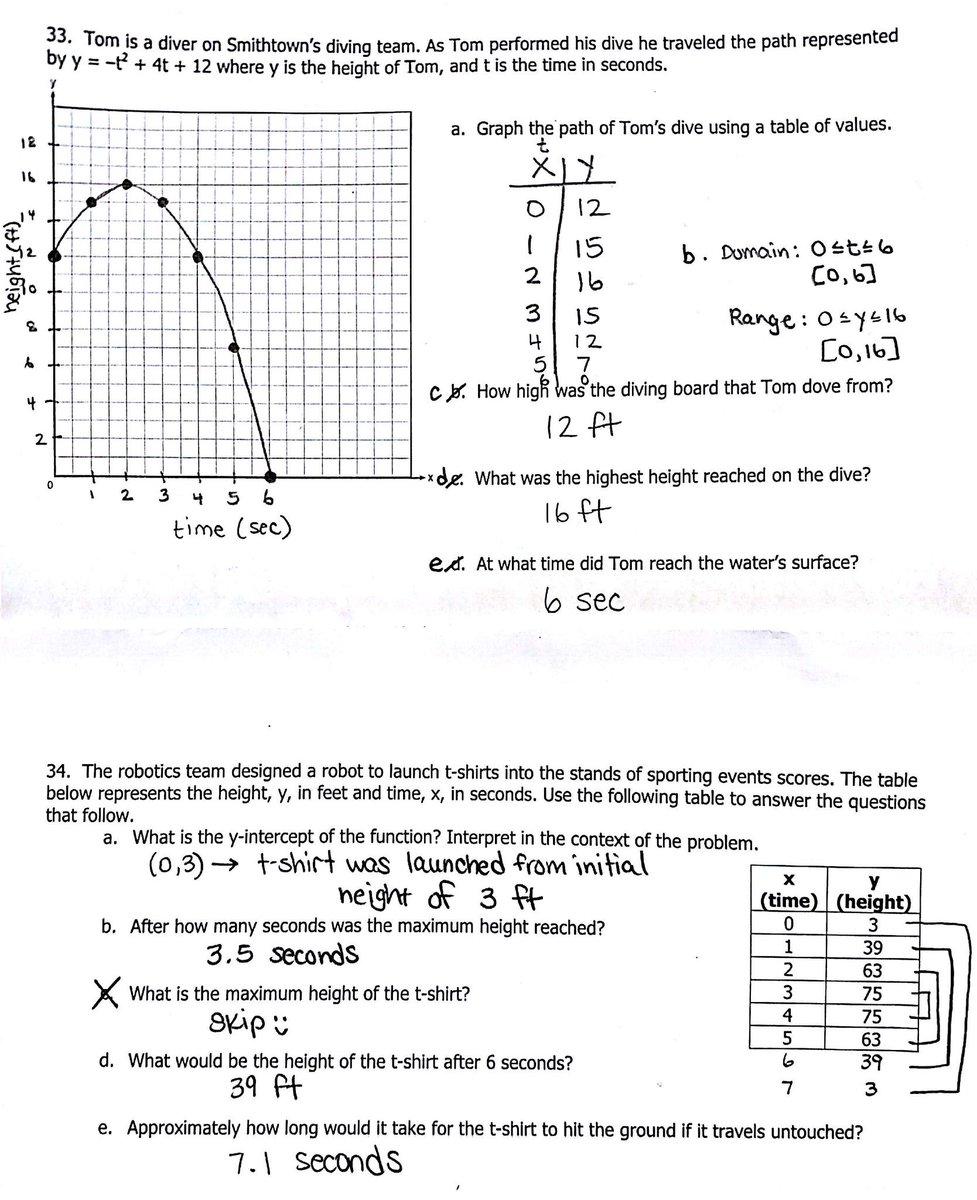 Mister Robinson On Twitter Algebra 1 Unit 4 Test Review Answers Page 3 5