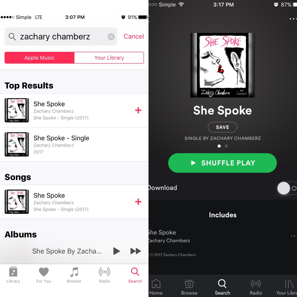 ZacharyChamberz's tweet image. #Shespoke out now on iTunes and Spotify open.spotify.com/album/4aXTLgDd…