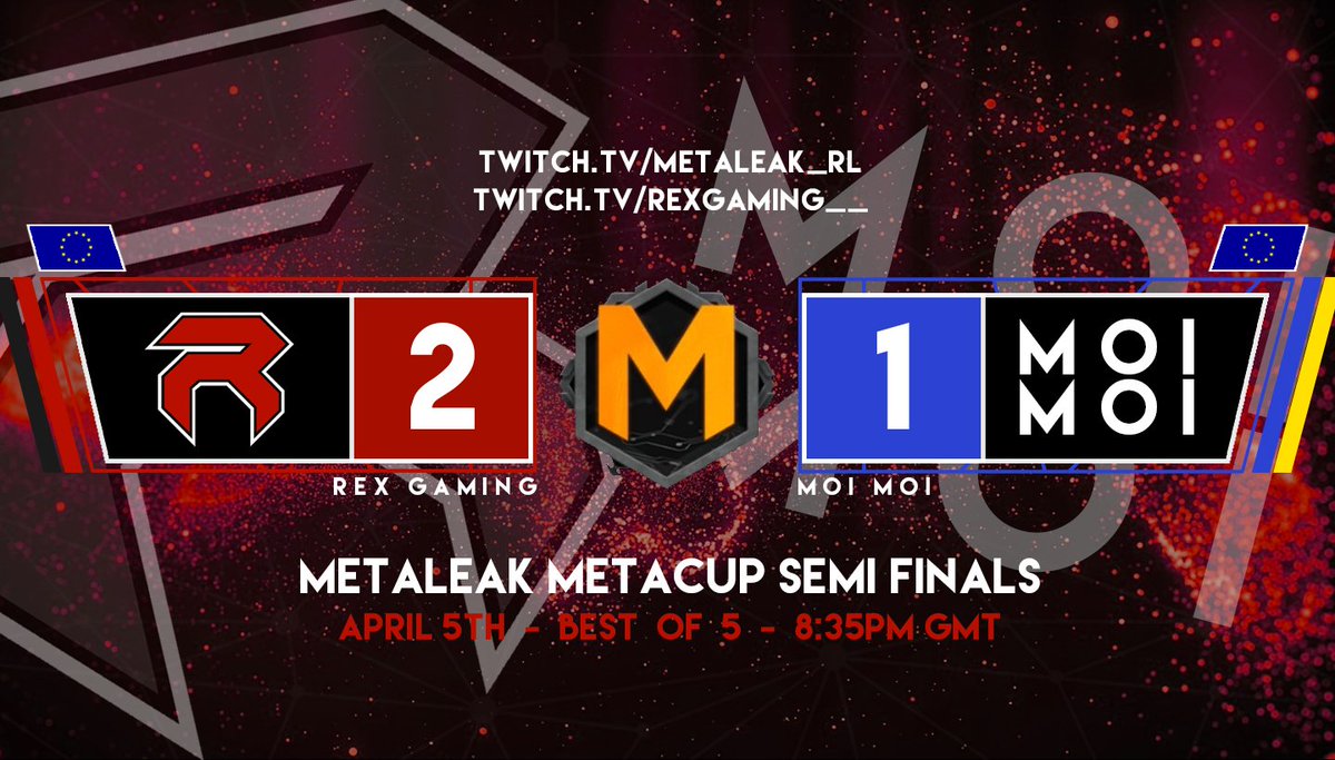 RexReset's tweet image. We win the 3rd game to take the lead in this BO5 against Moi Moi! Be sure to come and watch game 4! #RexRL #RexGG
twitch.tv/metaleak_rl
