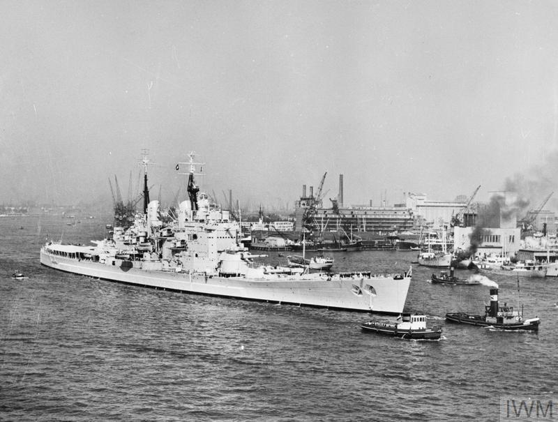 Naval Analyses Battleship Hms Vanguard 23 Visits Rotterdam Netherlands In 1952 She Is The Largest Warship To Ever Enter The Port Photos I W M T Co Gawin4dlzm