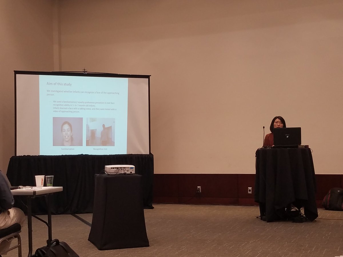 Lizzy_Simpson's tweet image. 7-month-old, but not younger infants, can recognize faces of approaching people (in videos) #srcd2017