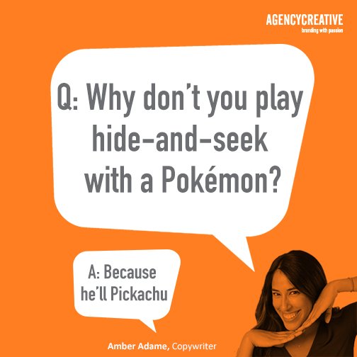 AgencyCreative's tweet image. #LaughAtWorkWeek #LOL #Jokes #Pokemon #HideAndSeek