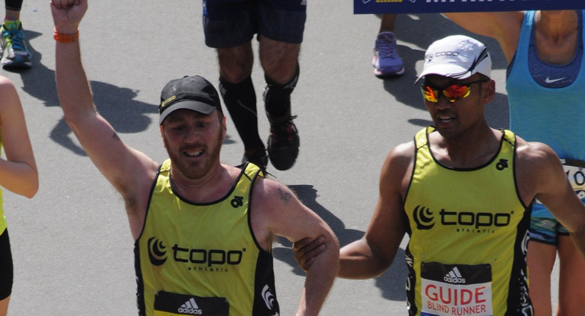 BostonMagazine's tweet image. A legally blind athlete will run 52.4 miles on Marathon Monday: bit.ly/2nbLlGu