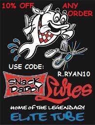 Another great shipment from my sponsor <a href="/SnackDaddyLures/">Snack Daddy Lures</a> ! Thanks Granny! Go stock up and use my code R.Ryan10