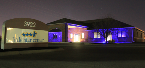 Our Lafayette location lights it up blue for #autismawarenessmonth