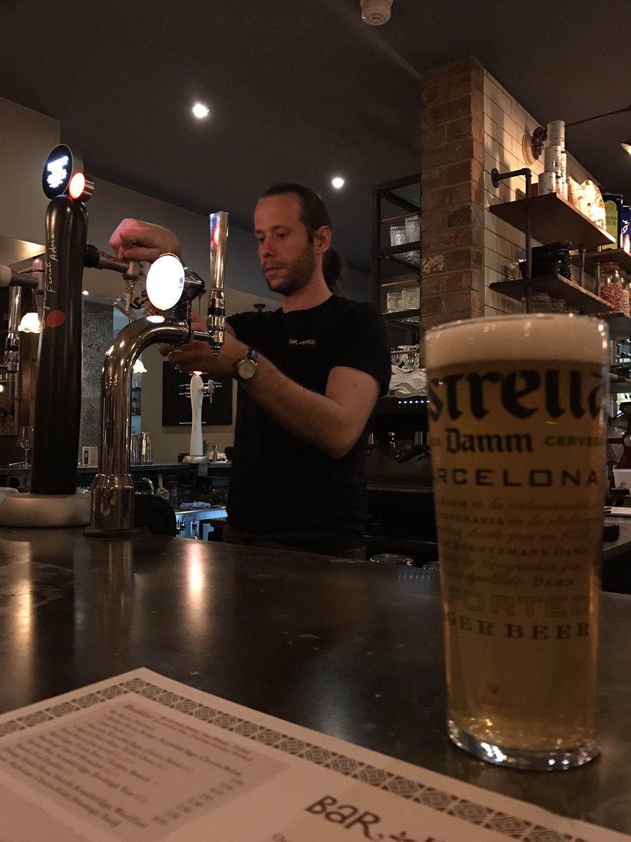 Fantastic recommendation by <a href="/emporiasam/">Samuel Boulton</a> to grab dinner at <a href="/BarIberico/">Bar Iberico</a>! <a href="/EstrellaDammUK/">Estrella Damm UK</a> Inedit on draught enjoyed too 😍 #nottingham