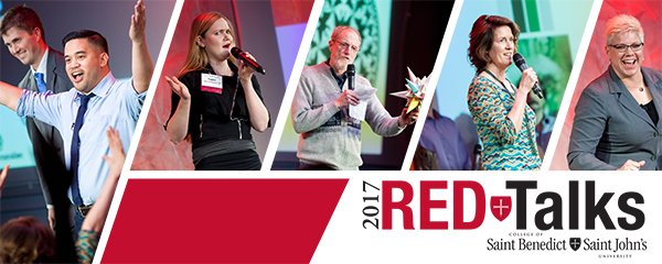 The #REDTalks2017 webcast starts at 6:15 p.m. CST. Details at: csbsju.imodules.com/REDTalks2017We…
