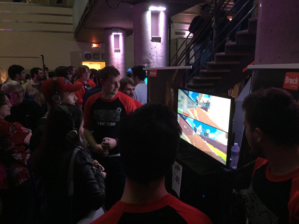 arlabrat's tweet photo. Come play @brockhumanities @joustaposition at #LevelUp2017 (We're under the stairs by the stage) https://t.co/mrJKryIzla