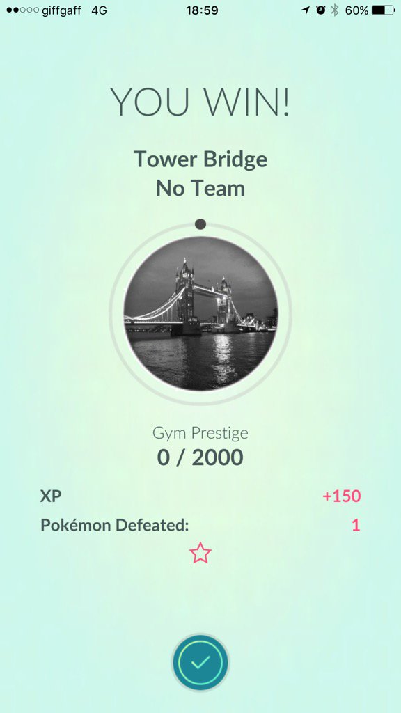 mountain_walrus's tweet photo. Had to chill after such a busy day, went for a walk &amp; took over the Tower Bridge gym! Epic! #PokemonGO https://t.co/2Qyz72mqLt