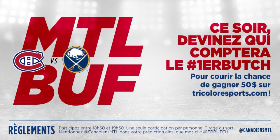 CanadiensMTL's tweet image. Qui marquera le #1erButCH? Vous pourriez gagner 50$ à @TricoloreSports (en ligne) en devinant la bonne réponse. N'oubliez pas le mot-clic!