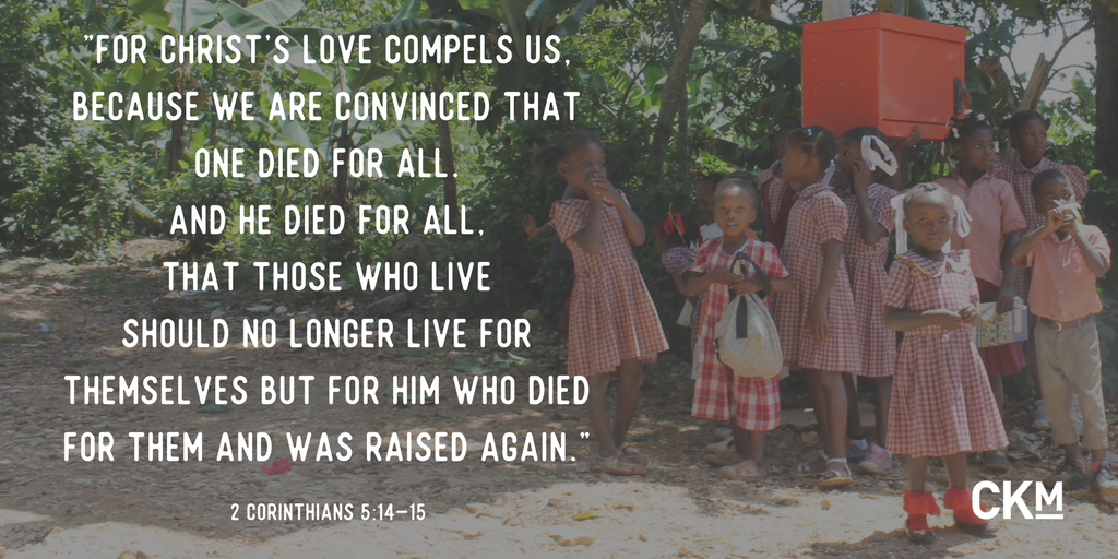 CK_Ministries's tweet photo. 2 Corinthians 5:14-15 | How can you put this verse into action?
Pray about serving on a #MultiplyGlobal trip.
https://t.co/sbaXYfaO8H https://t.co/WJly4sX9vS