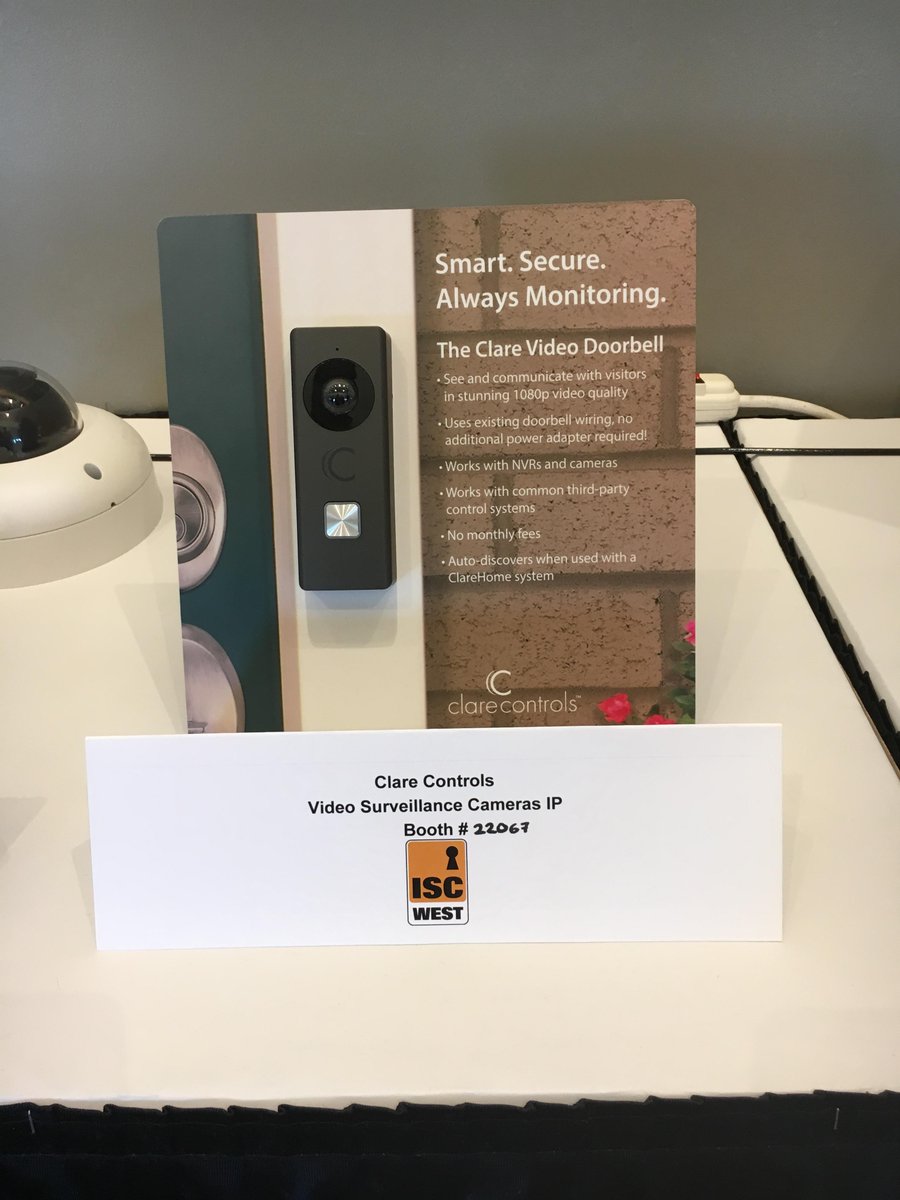 ClareControls's tweet image. Need a professional grade, retrofit video doorbell? Clare&apos;s #videodoorbell installs in minutes! #ISCW17